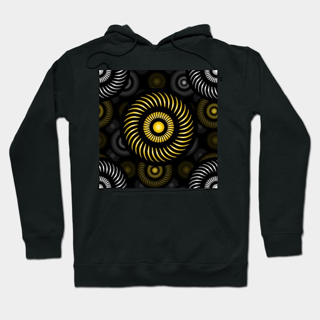 Silver and Gold Abstract Mandalas Hoodie by dogbone42